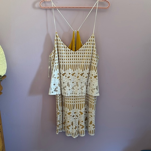 Lovers+friends Mustard And White Overlay - Picture 1 of 1